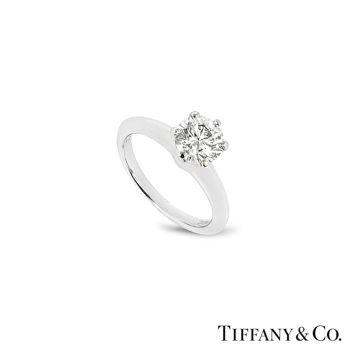 Tiffany & Co. Platinum Round Brilliant Cut Diamond Setting Ring 1.04ct G/VS2 Tiffany & Co. Platinum Round Brilliant Cut Diamond Setting Ring 1.04ct G/VS2
